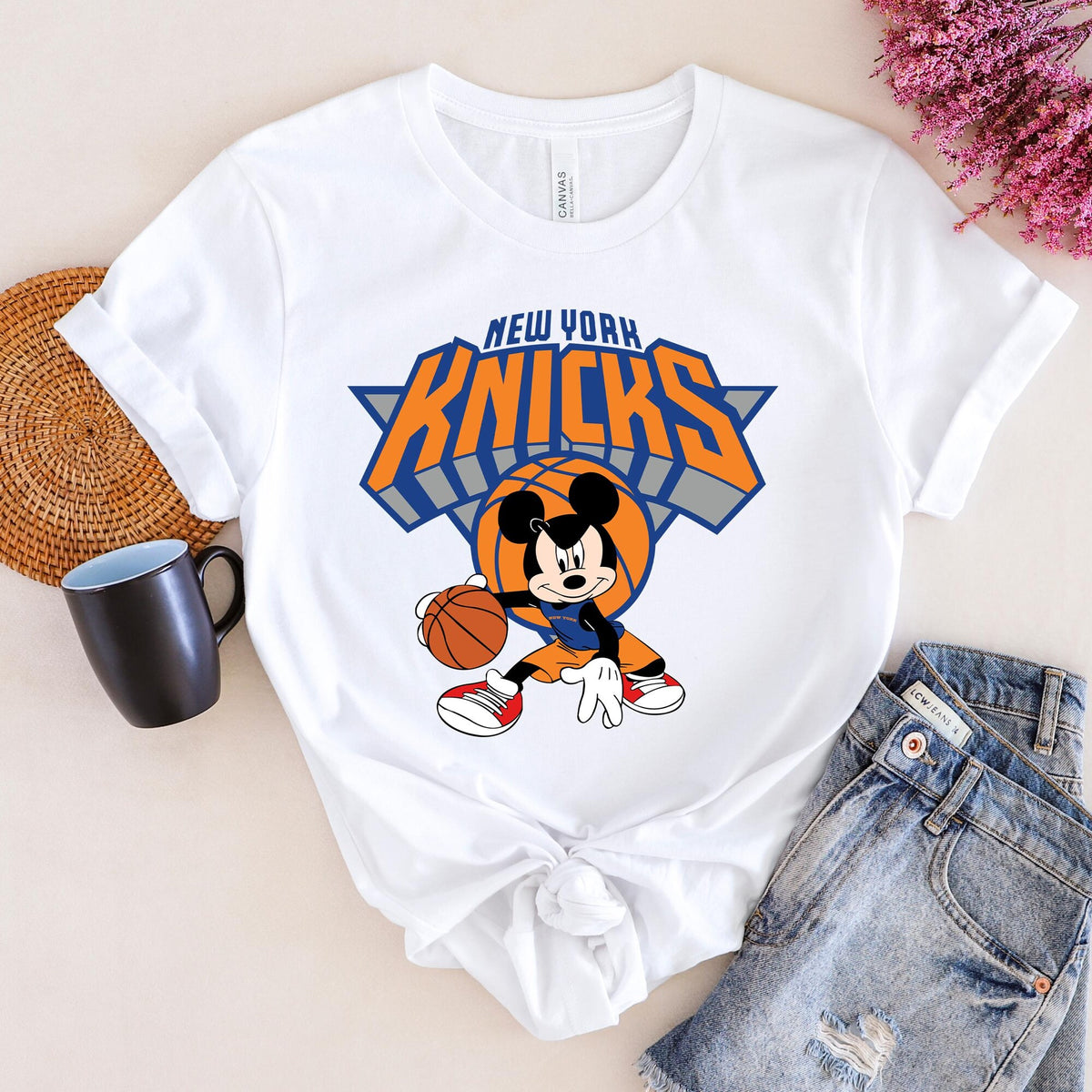 New York Knicks Shirt Mickey Mouse Basketball Tee Funny Disney Fan Gift Unisex