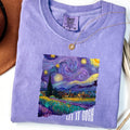Womens tops Comfort Colors womens tshirt art lover gift Van Gogh trendy shirt