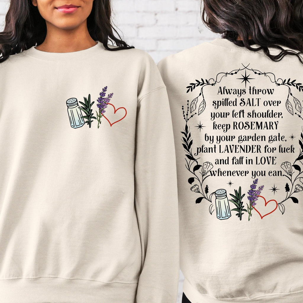 Comfort Colors Practical Magic Shirt Women, Salt Rosemary Lavender Love Witchy Halloween Spooky Graphic Tee, Gift for Her Aesthetic