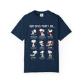 Comfort Colors Christian Snoopy God Shirt Women, Inspirational Faith Cartoon Dog Peanuts Graphic Tee, Religious Gift for Her Aesthetic