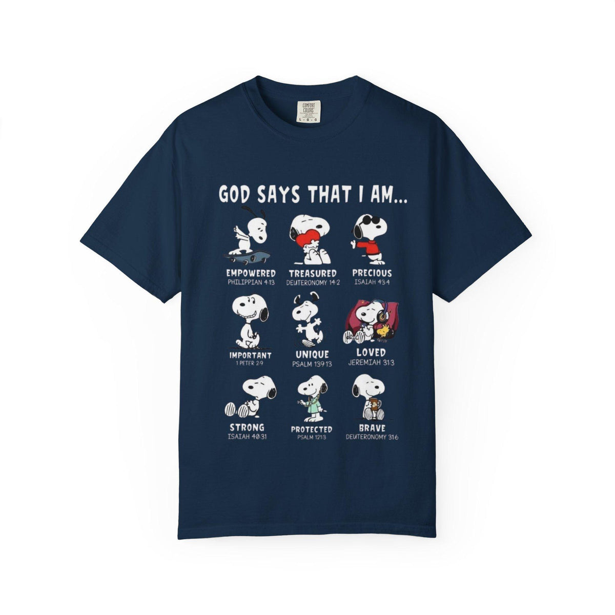 Comfort Colors Christian Snoopy God Shirt Women, Inspirational Faith Cartoon Dog Peanuts Graphic Tee, Religious Gift for Her Aesthetic