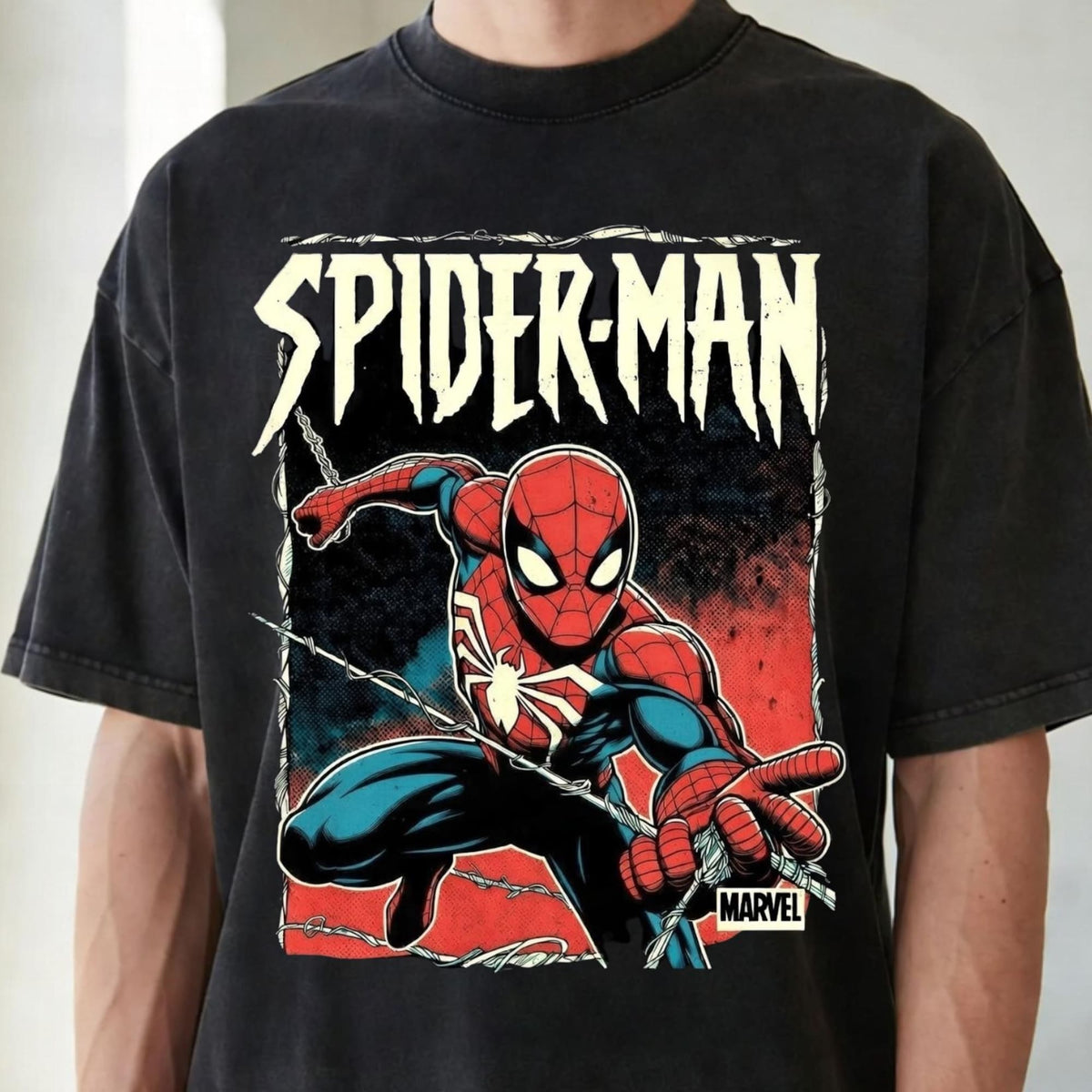 Comfort Colors Vintage Spider Man Comic Peter Parker Shirt, Retro Marvel Classic Superhero Graphic Tee, Gift for Him Fan Aesthetic