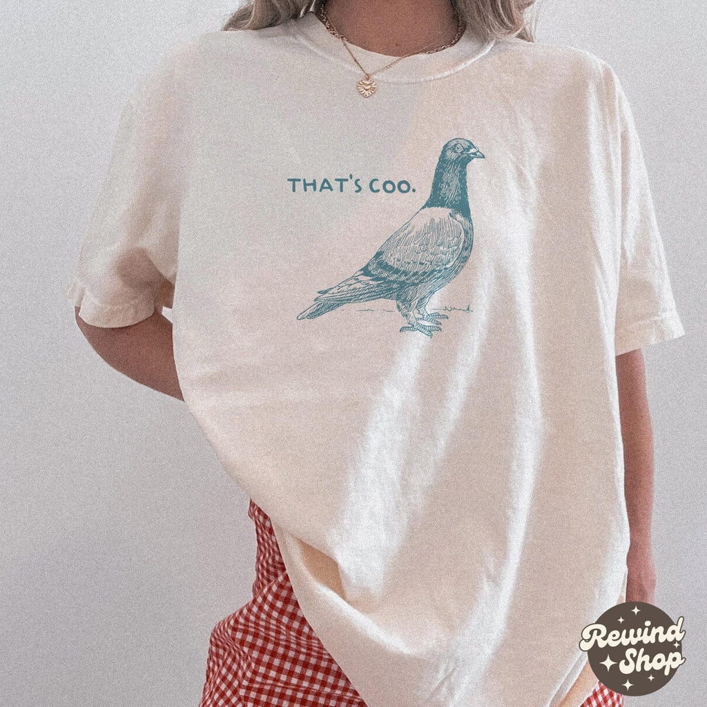 Funny Pigeon Comfort Colors Tshirt  Thats Coo Graphic Tee  Bird Lover Shirts