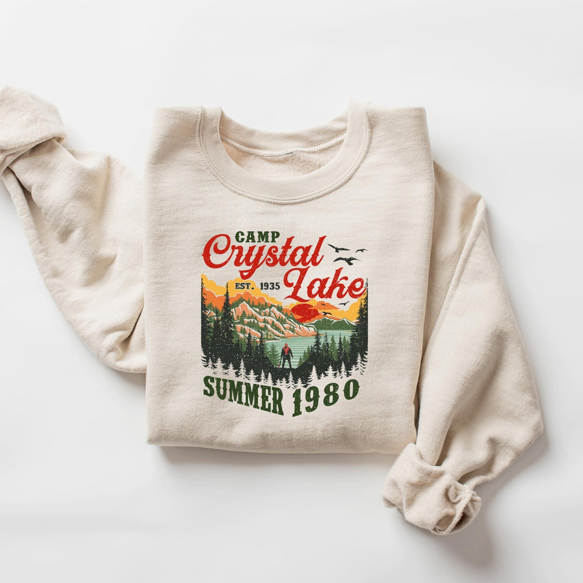Camp Crystal Lake Shirt Friday The 13th Jason Voorhees Horror Movie Shirt Scary Movie Halloween TShirt Vintage 80s Camp Crystal Est 1935