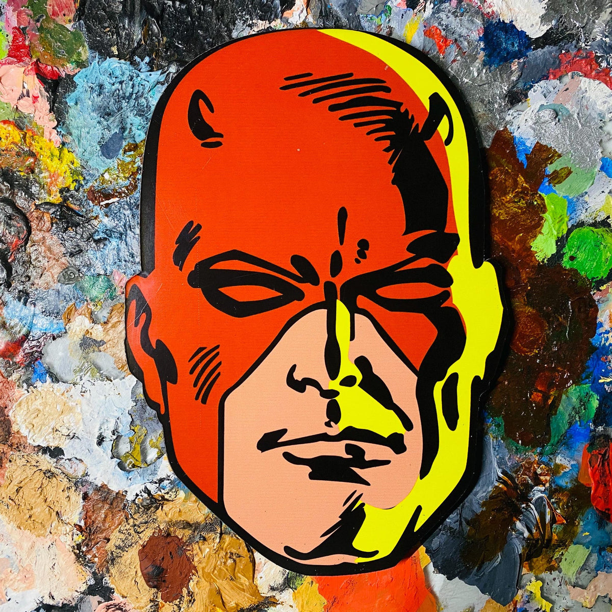 Daredevil Wooden Head Comic - Poster | Canvas Wall Art Print
