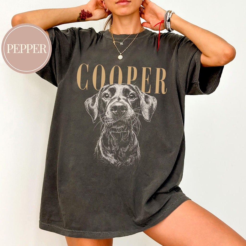 Custom Pet Photo And Name ShirtPersonalized Comfort Colors Pet ShirtCustomized Picture Dog ShirtDog Lover GiftCat Mom GiftPet Loss Gift