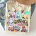 Comfort Colors Radiator Springs Lightning McQueen Shirt Women, Disney Pixar Cars Sally Tow Mater Family Disneyland Trip Movie Graphic Tee, Gift for Her Aesthetic