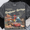 Comfort Colors Retro Radiator Springs Lightning McQueen Shirt Women, Disney Pixar Cars Family Vacation Disneyland Trip 2026 Movie Graphic Tee, Gift for Her Aesthetic