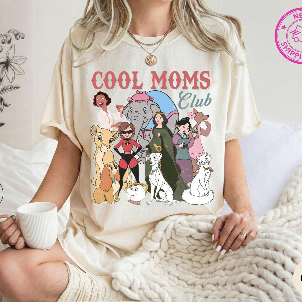 Comfort Colors Retro Disney Cool Mom Clubs Shirt Funny Mom Outfit Disney Moms Shirt Best Mom Ever Tee Mothers Day Gifts