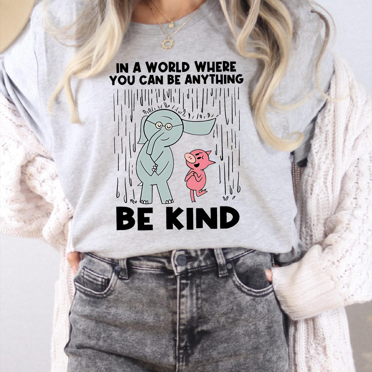 Kindness Shirt Cartoon Elephant and Piggie Tee