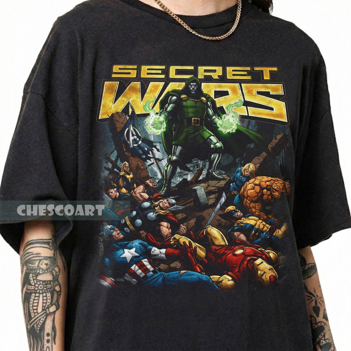 Comfort Colors Vintage Marvel Secret Wars Comic Book Doomsday Shirt Women, Theme Park Family Vacation Holiday Graphic Tee, Fan Gift for Her Aesthetic