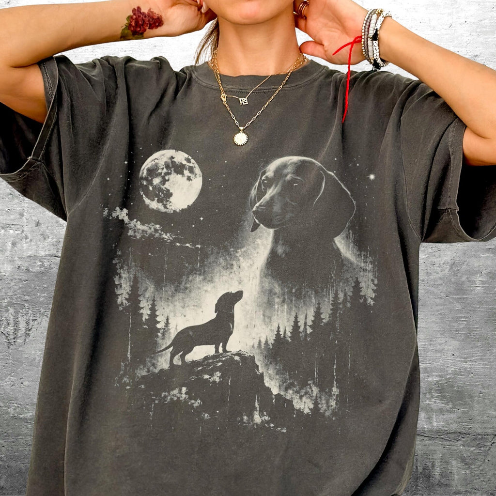 Dachshund Shirt Weiner Dog Shirts Oversize Womens Mens Comfort Colors Tshirt