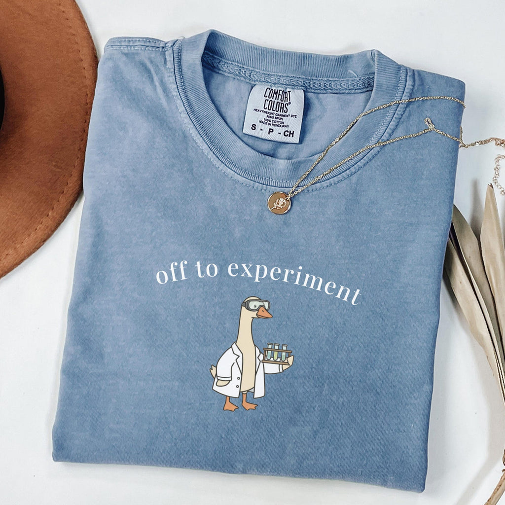 Comfort Colors Funny Scientist Goose Shirt Scientist Shirt Science Lover Gift Scientist Mothers Day Gift Cute Lab Tee