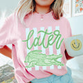 Comfort Colors Later Gator Shirt  See You Later Alligator Tshirt  Trendy Vacation Tshirt  Crocodile Graphic Funny Quote Beach Summer Tee