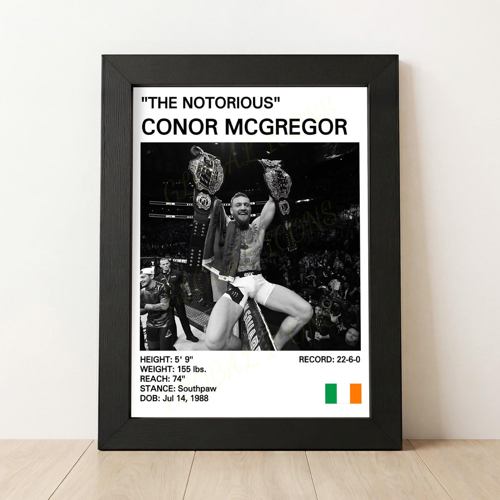 Conor McGregor The Notorious MMA Fan - Poster | Canvas Wall Art Print