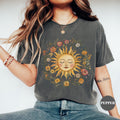 Boho Spiritual Sun TShirt Cute Bohemian Tee Celestial Hippie Clothing Vintage Women Clothing Hippy Clothes Chic Style Floral Outfit
