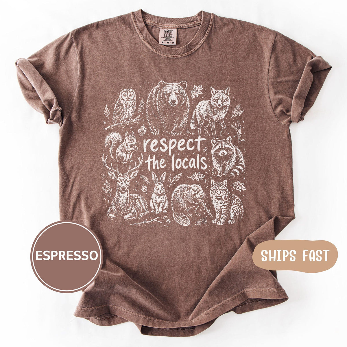 Comfort Colors Wildlife TShirt Gift For Nature Lover Shirt Respect The Locals Tee