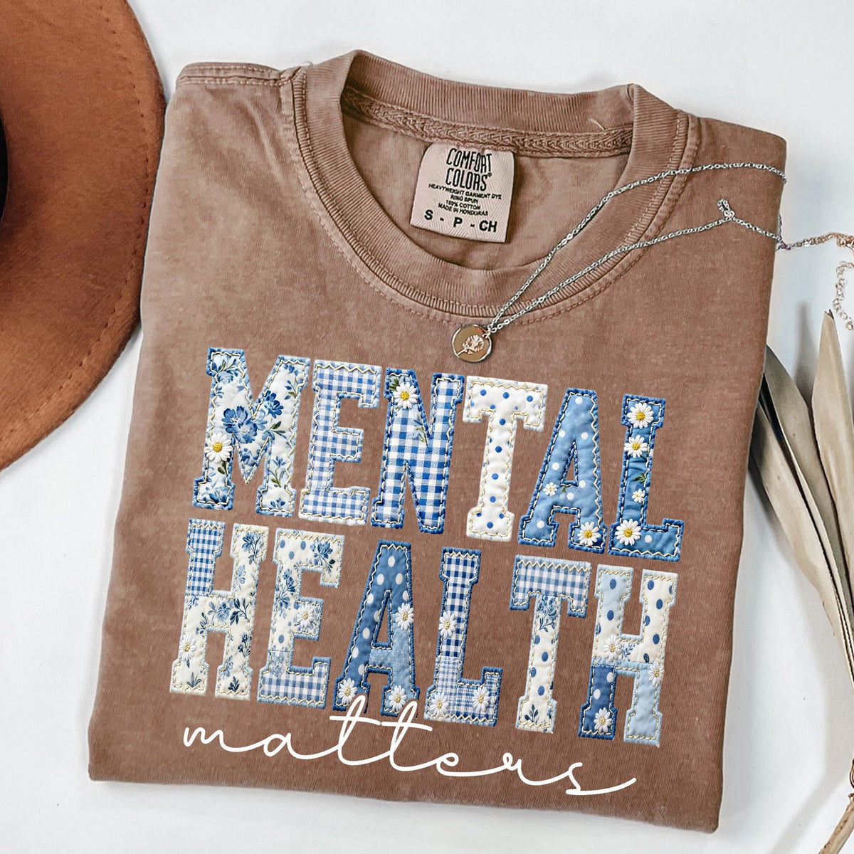 Comfort Colors Mental Health Matters Shirt Floral Mental Health Awareness Tee Motivational Tshirt School Psychologist Gift Mental Top