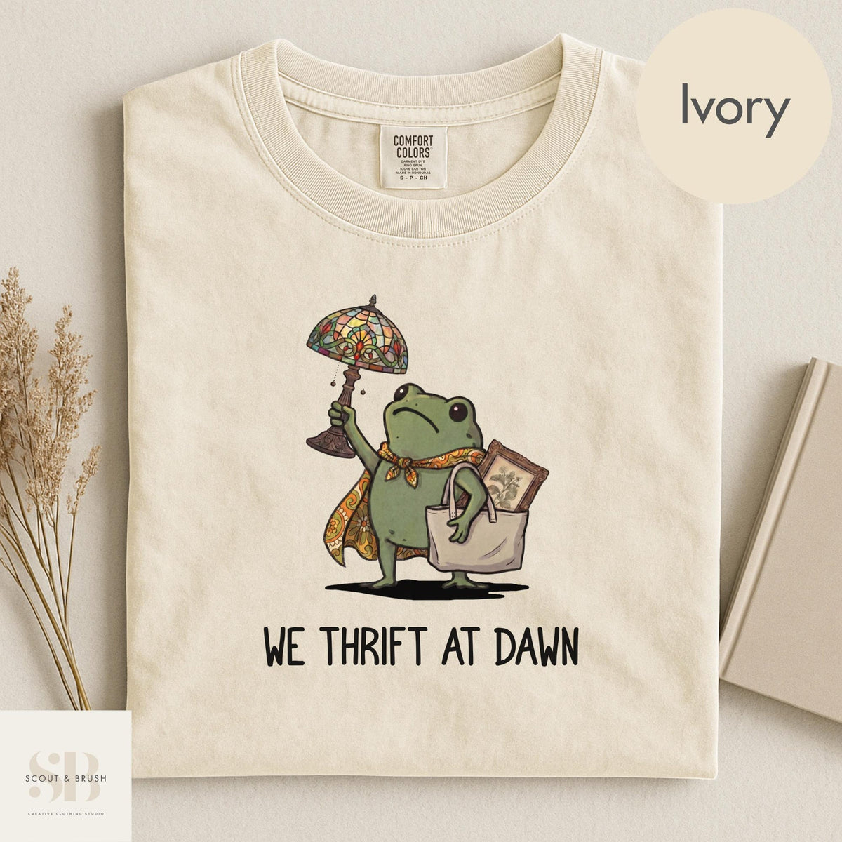 Comfort Colors We Thrift At Dawn Shirt Funny Frog Meme Thrifting Tee Thrift Lover TShirt Vintage Collector Gift