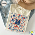 Vintage Stamps Protect Democratic Institutions PBS NPR Liberal Fourth of July shirt National Parks USPS Anti Fascism Leftist Protest