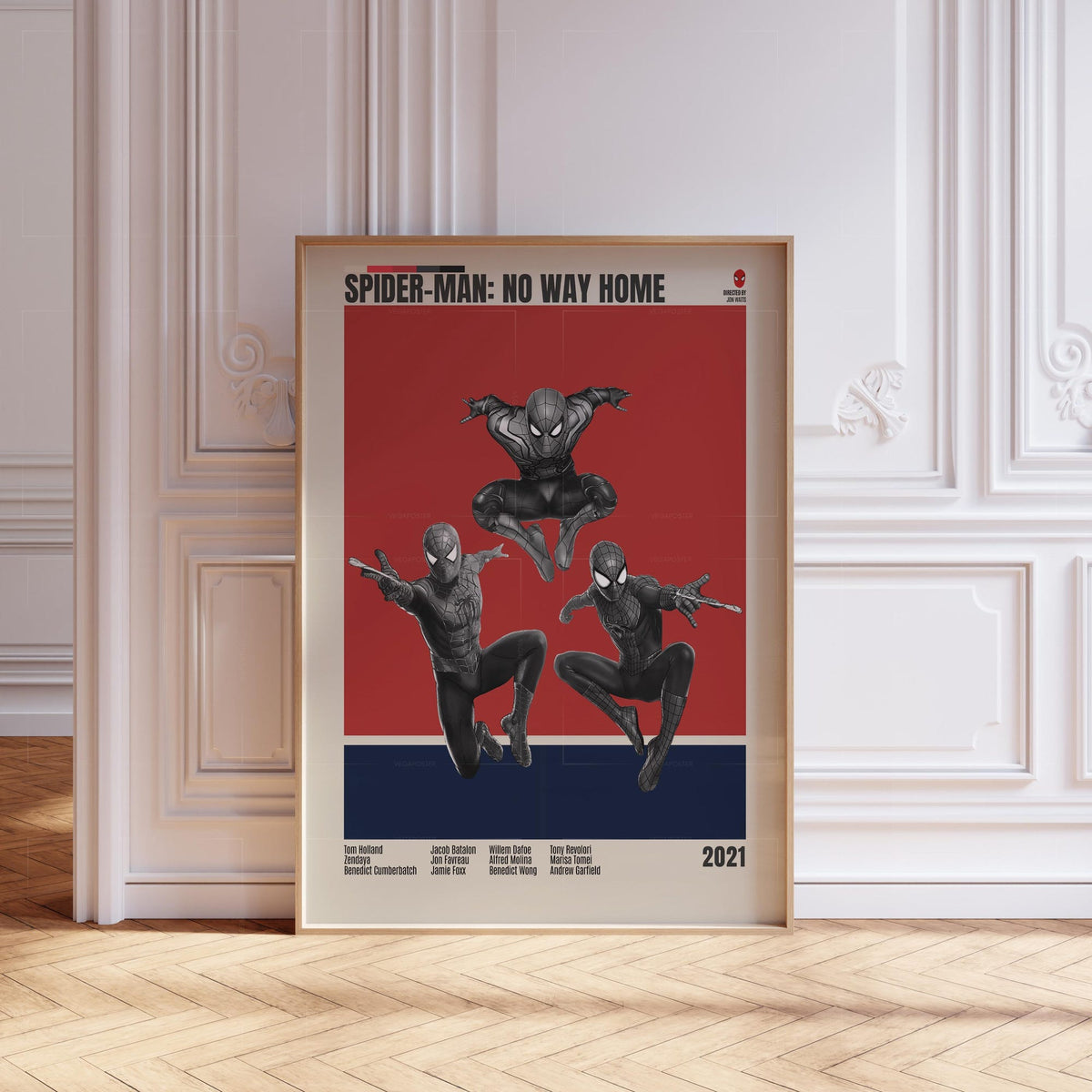 Spider-Man No Way Home Vintage Midcentury Retro Film Minimalist Custom - Poster | Canvas Wall Art Print