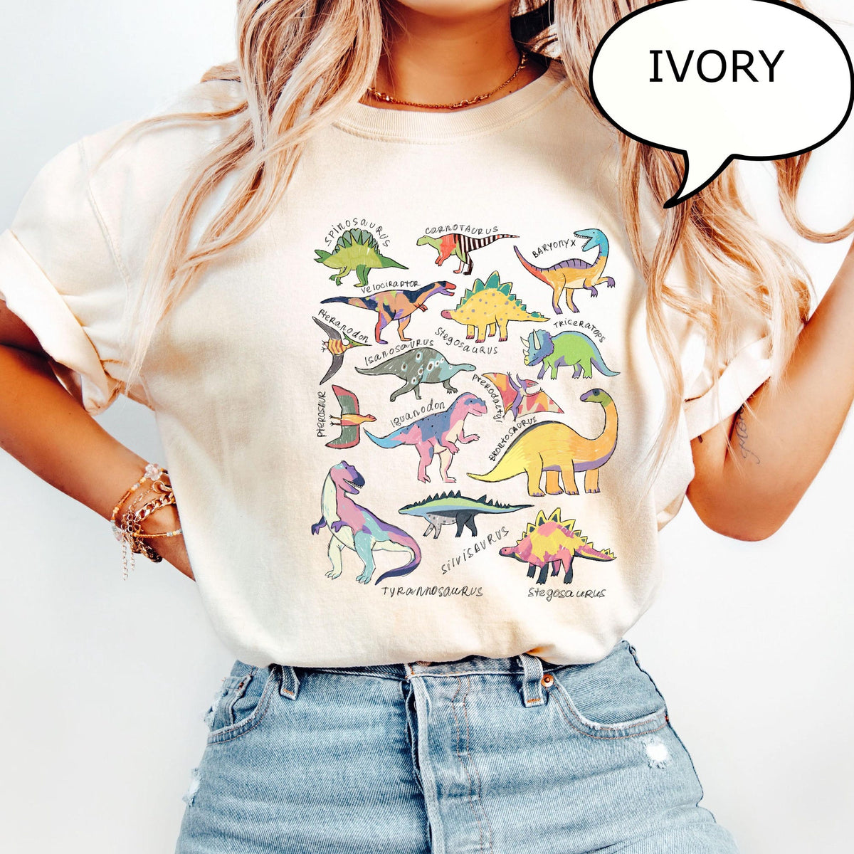 Comfort Colors Dinosaurs TShirt Woman Dinosaurs Shirt Jurassic Dinosaur Shirt Dino Lover Gift