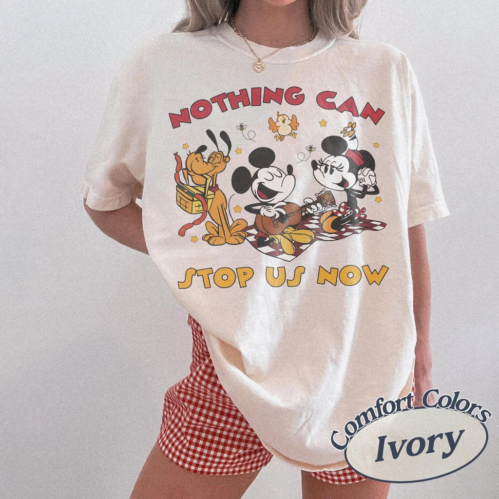 Retro Comfort Colors Runaway Railway Mickey Minnie Pluto Shirt Nothing Can Stop Us Now Disney Ride Shirt Family 2026 Disney Park Shirt