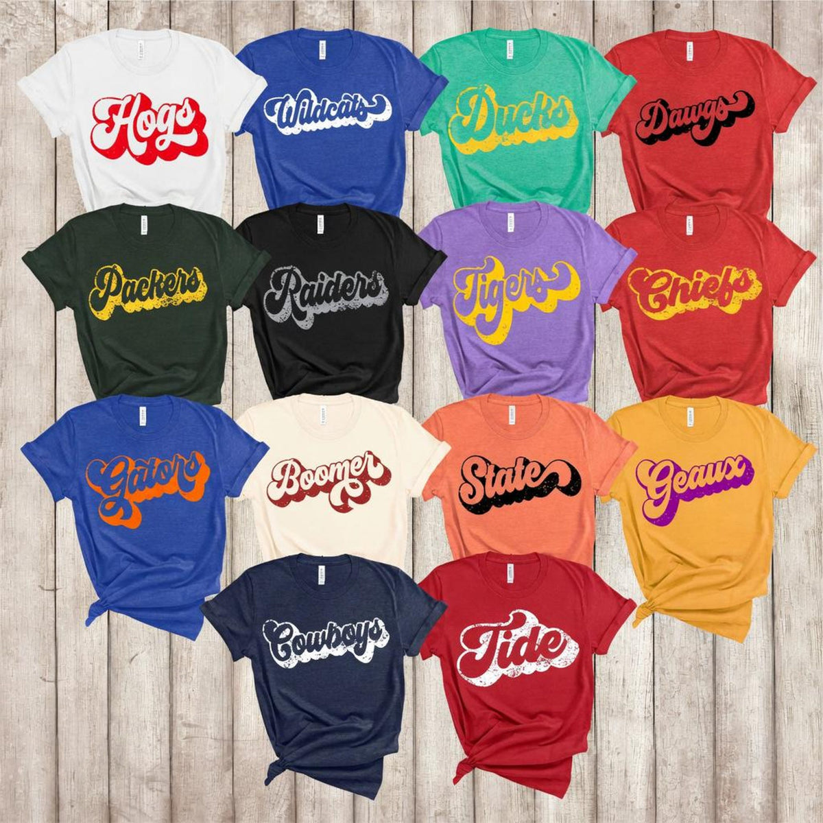 Retro Mascot Team Spirit Tee Custom School Groove Shirt