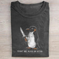Flight Was Never An Option Shirt Funny Penguin Knife Tee Sarcastic Dark Humor Gift Retro Penguin Punk Graphic Comfort Chaotic Tshirt