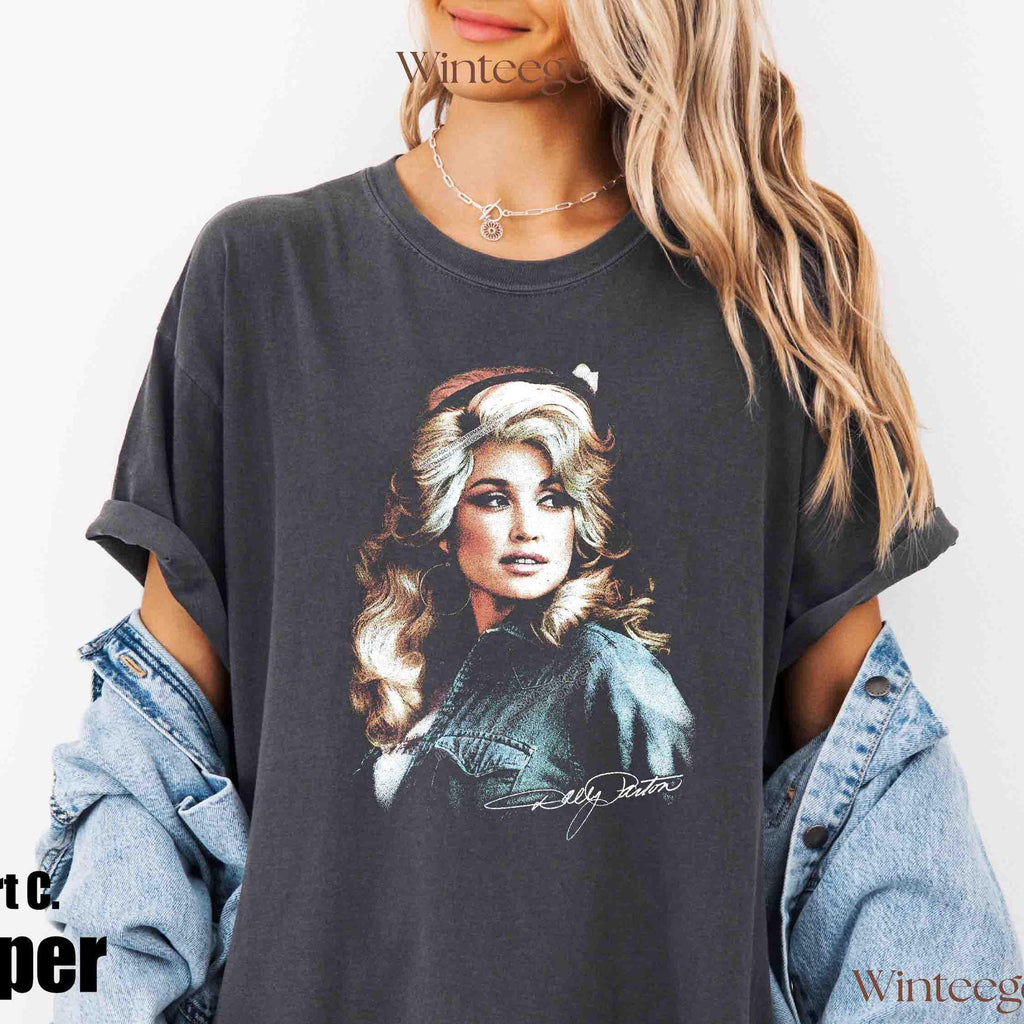 Dolly Parton Shirt Signature Vintage Graphic Retro Country Music Dollywood Sweatshirt Kids Youth Toddler Tee