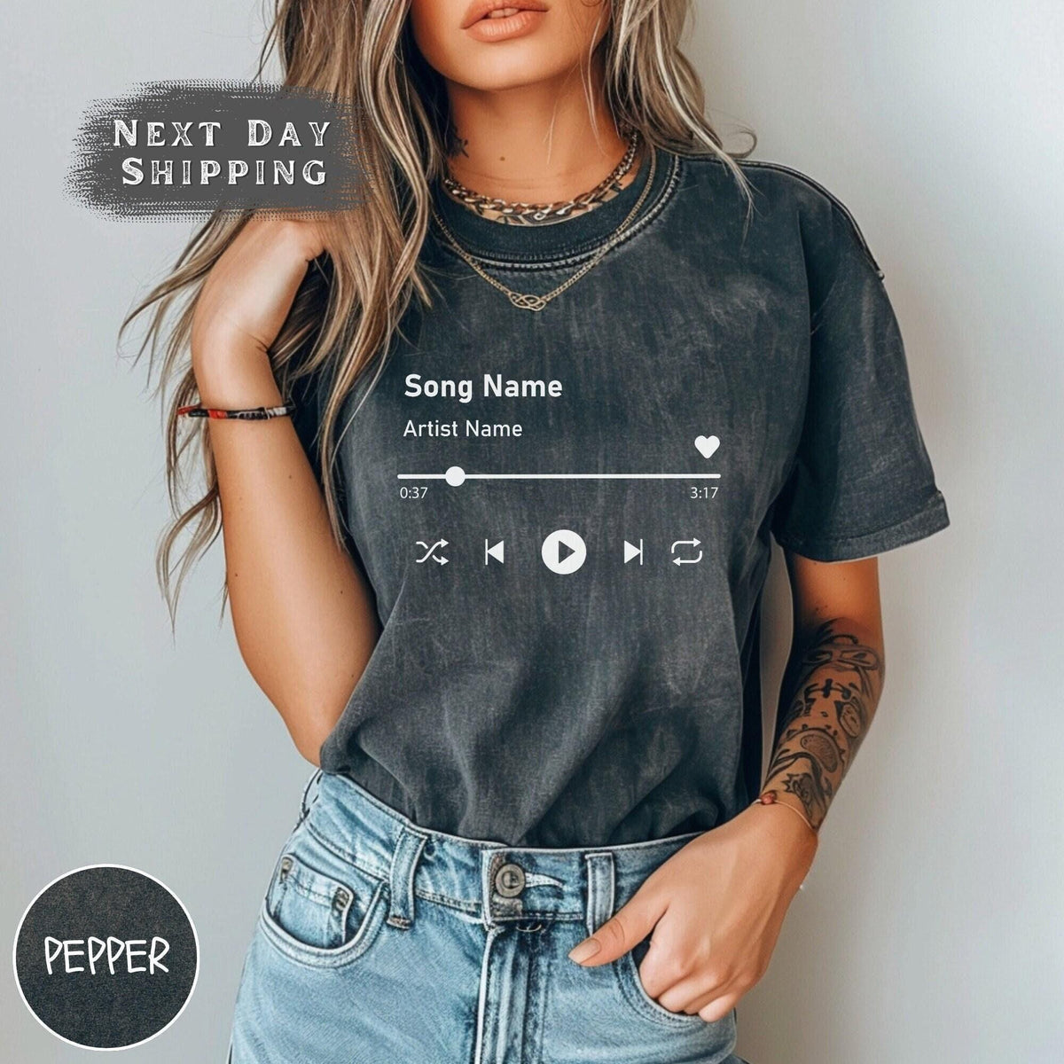 Custom Song Name Comfort Colors Shirt Custom Artist Name Shirt Gift For Birthday  Custom Song Name Tee Favorite Song TeeFavorite Song