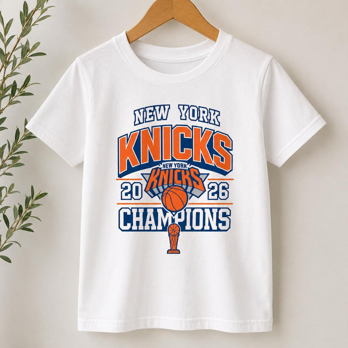 New York Knicks Championship Shirt Trophy Basketball Fan Tee Retro NYC Hoops Unisex
