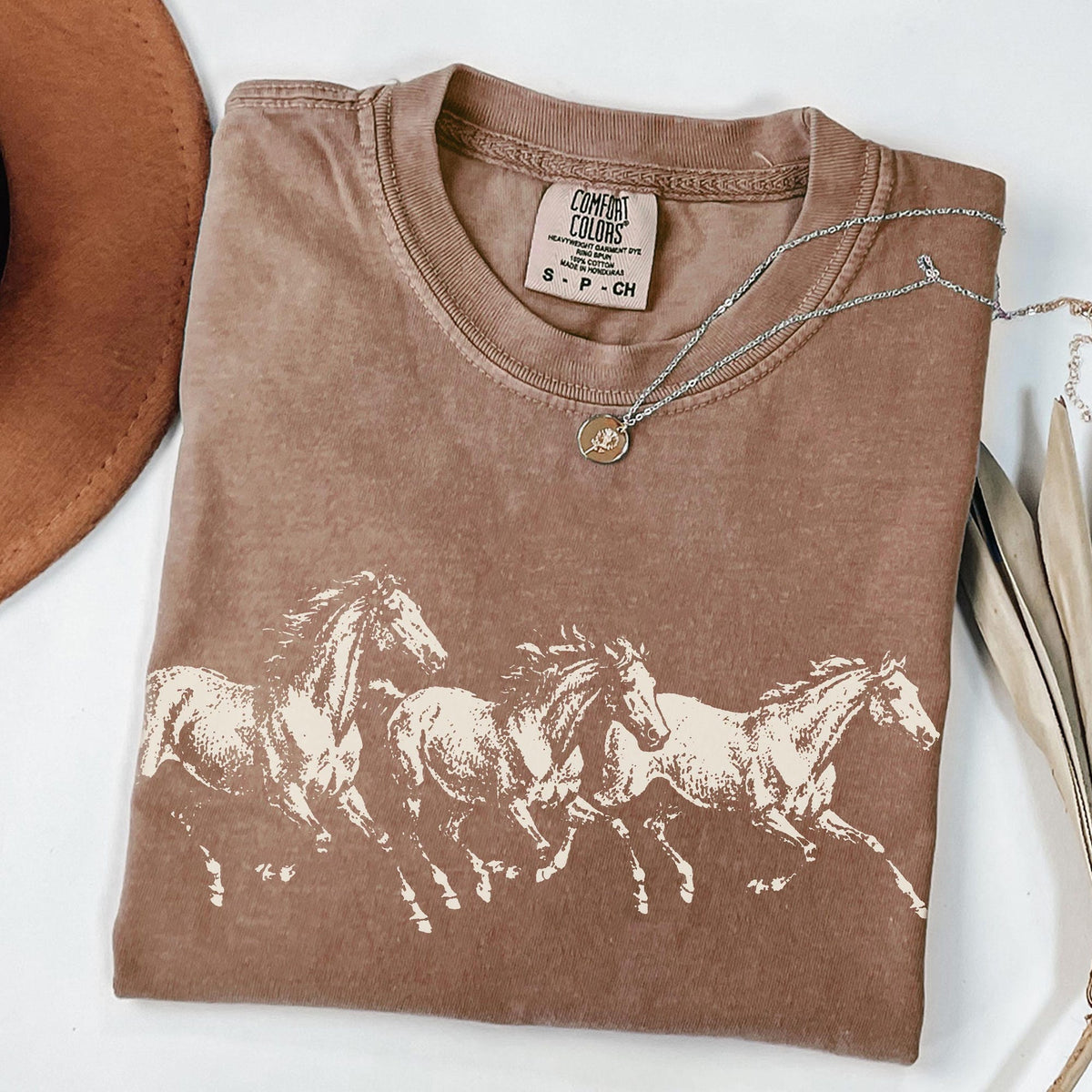 Wild Horses Running Comfort Colors Tshirt Vintage 90s Country And Western Graphic Tee