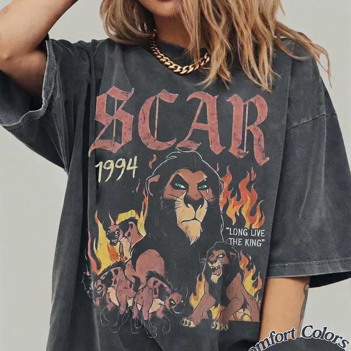 SCAR 1994 Vintage Shirt Retro Lion King Disney Villain Tee Comfort Colors Pepper Oversized Graphic TShirt 90s Bootleg Style