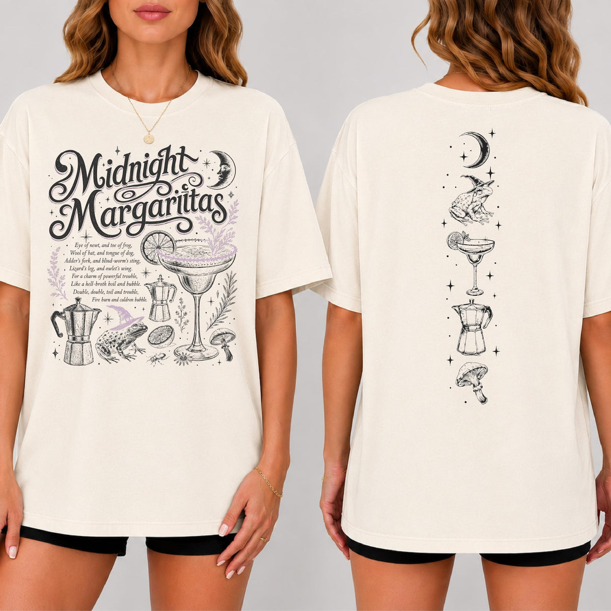 Comfort Colors Midnight Margaritas Shirt Women, Vintage Practical Magic Retro Halloween Movie Girls Tequila Graphic Tee, Spooky Season Gift for Her Aesthetic