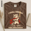 I Shall Shenan Then Shenanigan Funny Raccoon TShirt Comfort Colors Mischief Animal Sweater Sarcastic Gift Tee