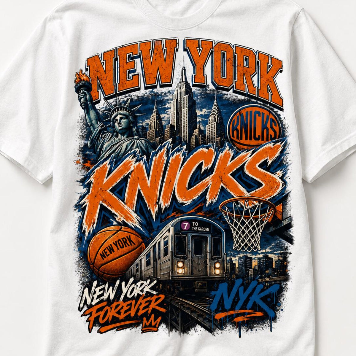 New York Knicks Shirt NYC Basketball Fan Tee New York Forever Streetwear Graphic Game Day Shirt Unisex