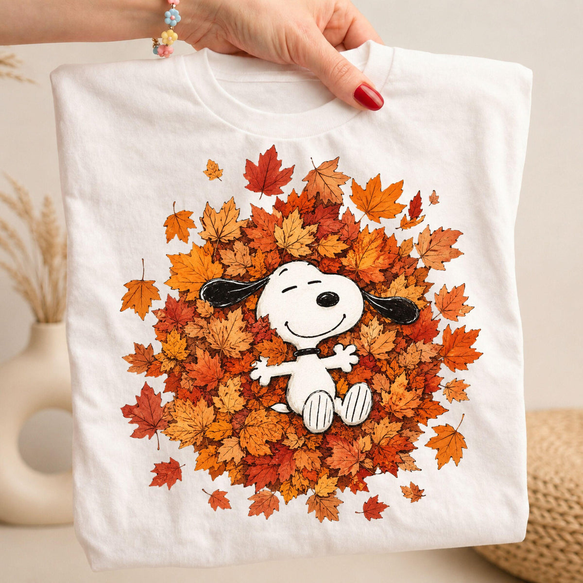 Comfort Colors Snoopy Autumn Shirt Women, Cute Fall Peanuts Charlie Brown Cartoon Dog Vintage Graphic Tee, Gift for Her Aesthetic