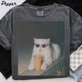 Persian Cat Comfort Colors Shirt Iced Coffee Cat Mom Tshirt Funny Mothers Day Gifts Cat Mama Tee Pet Tshirt Trendy