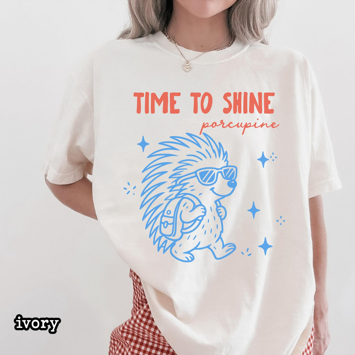 Funny Teacher Back to School Shirt Comfort Colors Tee First Day of School Teacher Gift Porcupine Graphic Teacher Shirt
