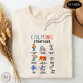 Calming Strategies Shirt School Counselor Tee Mental Health Affirmation Tshirt Childrens Book Sweatshirt Comfort Colors Teacher Top