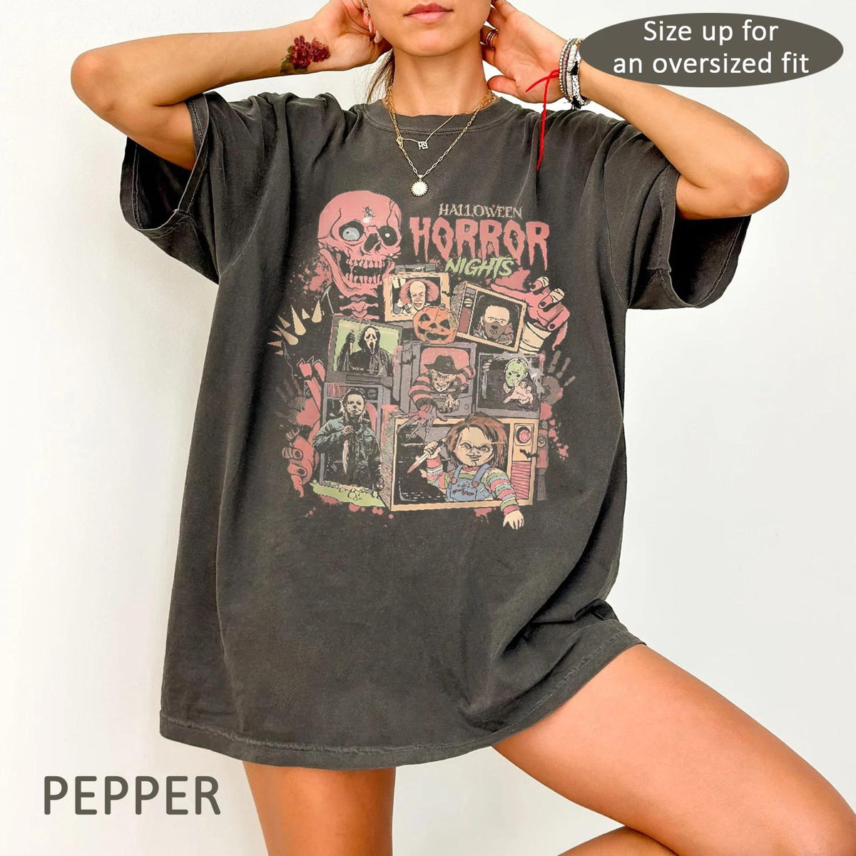 Halloween Horror Nights Shirt Comfort Colors Halloween Movies Shirt Horror Character Tee Horror Movie Fan Gift