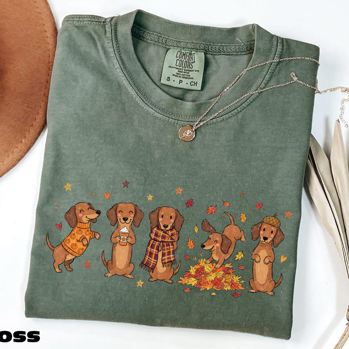 Fall Dachshund Shirt Fall Season Sweatshirt Funny Wiener Dog Tee Dog Dad Sweater Doxie Mom Gift Comfort Colors TShirt