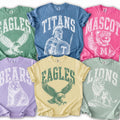 Comfort Colors Custom Mascot Shirt School Spirit Tee Custom Game Day Shirt Back To School Gift School Logo Tee Gift Team Mascot Shirt