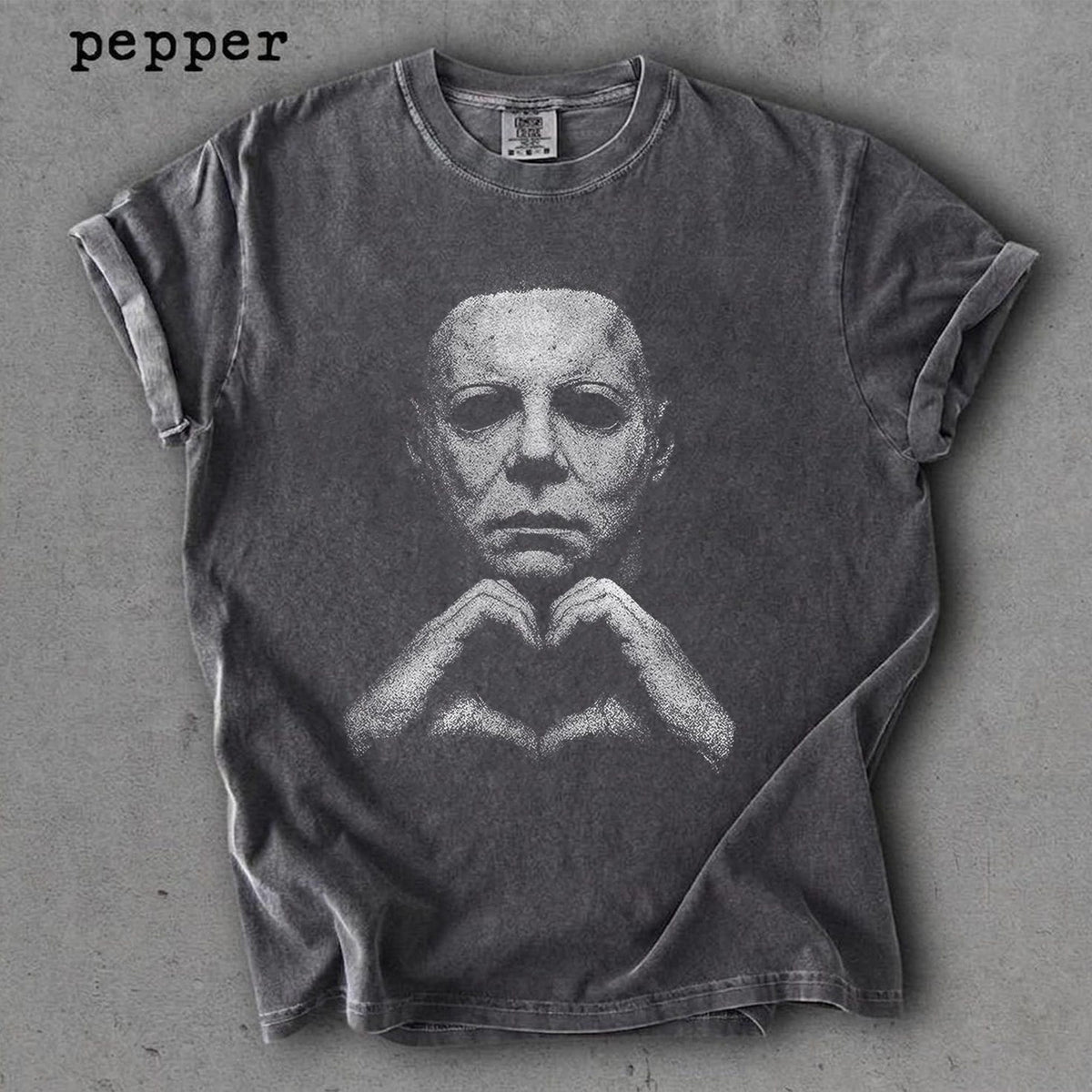 Comfort Colors 90s Horror Movie Tshirt Michael Heart Hands Shirt Funny Halloween Shirt Horror Character Scary Movie