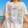 Shark Tropical Ocean Stamps TShirt Vintage Shark Species Shirt Coastal Beach Summer Tee Shark Lover Gift Aquarium Gift