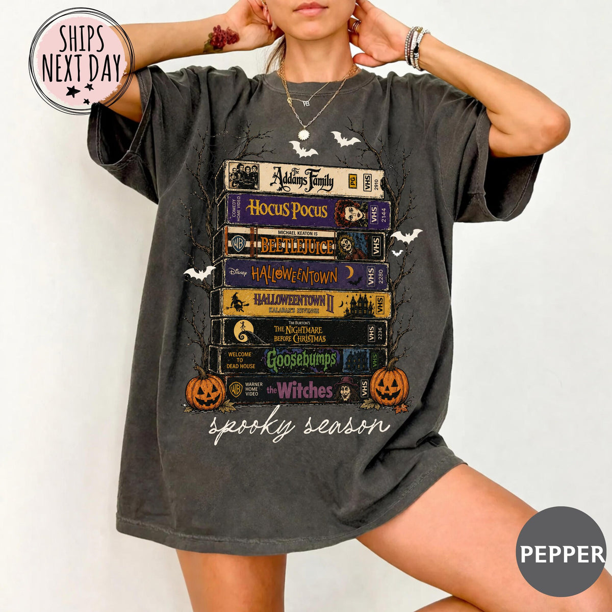 Comfort Colors Vintage Halloween VHS Tee  Retro Spooky Season Shirt  Funny Horror Tshirt Scary Movie Halloween Shirt