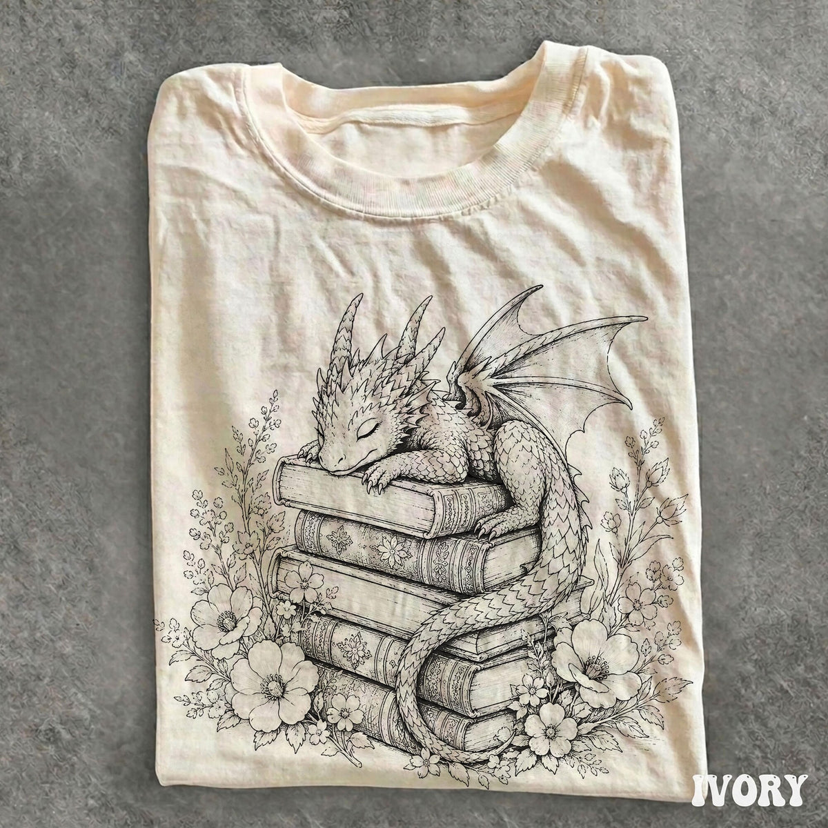 Black Baby Dragon Book tshirt Fantasy Bookish Merch Book Lover Gift Reading Lover Booktok