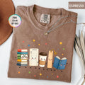 Comfort Colors Doodle Library Shirt Librarian Gift School Librarian Shirt Cute Book Lover Gift Reading Teacher Shirt Back to School Tee