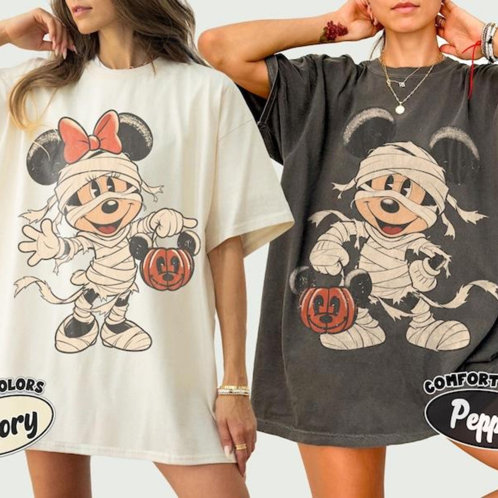 Retro Mickey and Minnie Mummy Shirt Mickeys Not So Scary Halloween Party 2026 Tee Disneyland Halloween Family Matching Trip Shirt